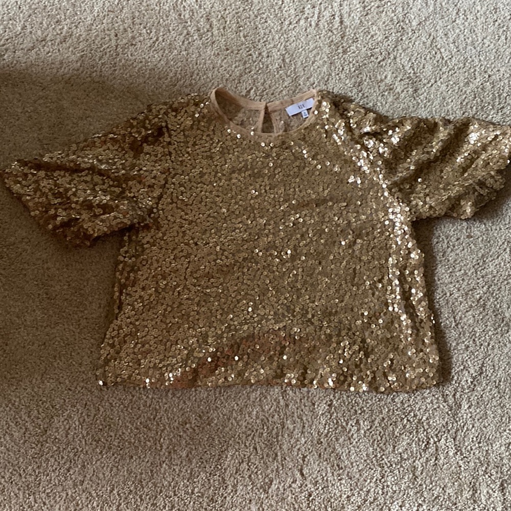 Gold Sequin Crop top